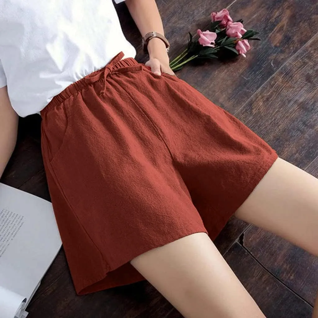 tuduoms Linen Bootcut Lounge Pants for Summer Business Casual Comfy Loose Work Trousers Women High Waist Wide Leg Yoga Pants