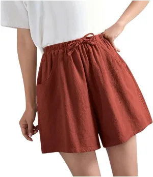 tuduoms Linen Bootcut Lounge Pants for Summer Business Casual Comfy Loose Work Trousers Women High Waist Wide Leg Yoga Pants
