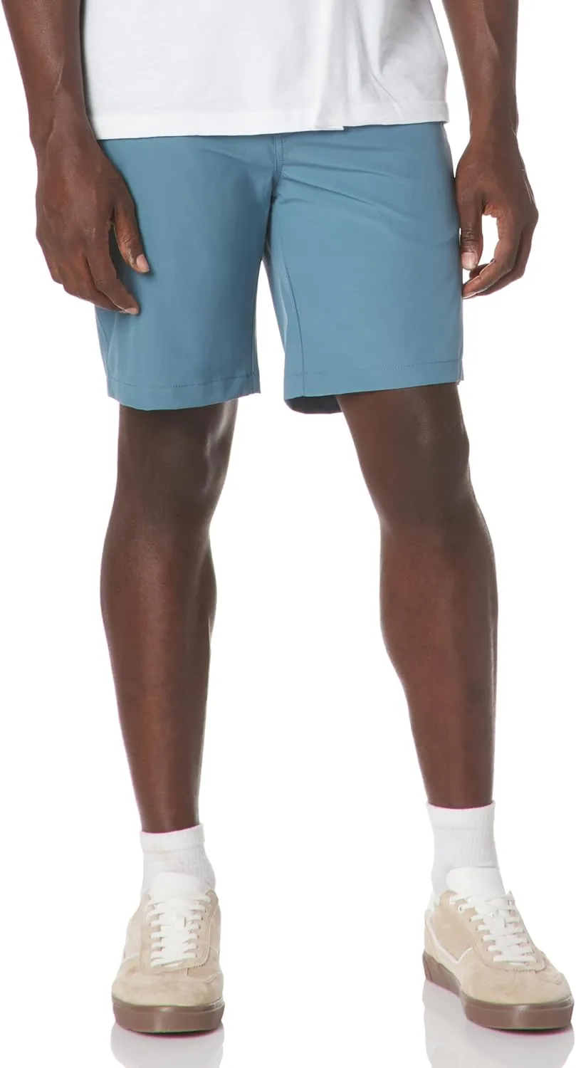 UNIONBAY Men's Ub Tech 9" Stretch Flat Front Classic Chino