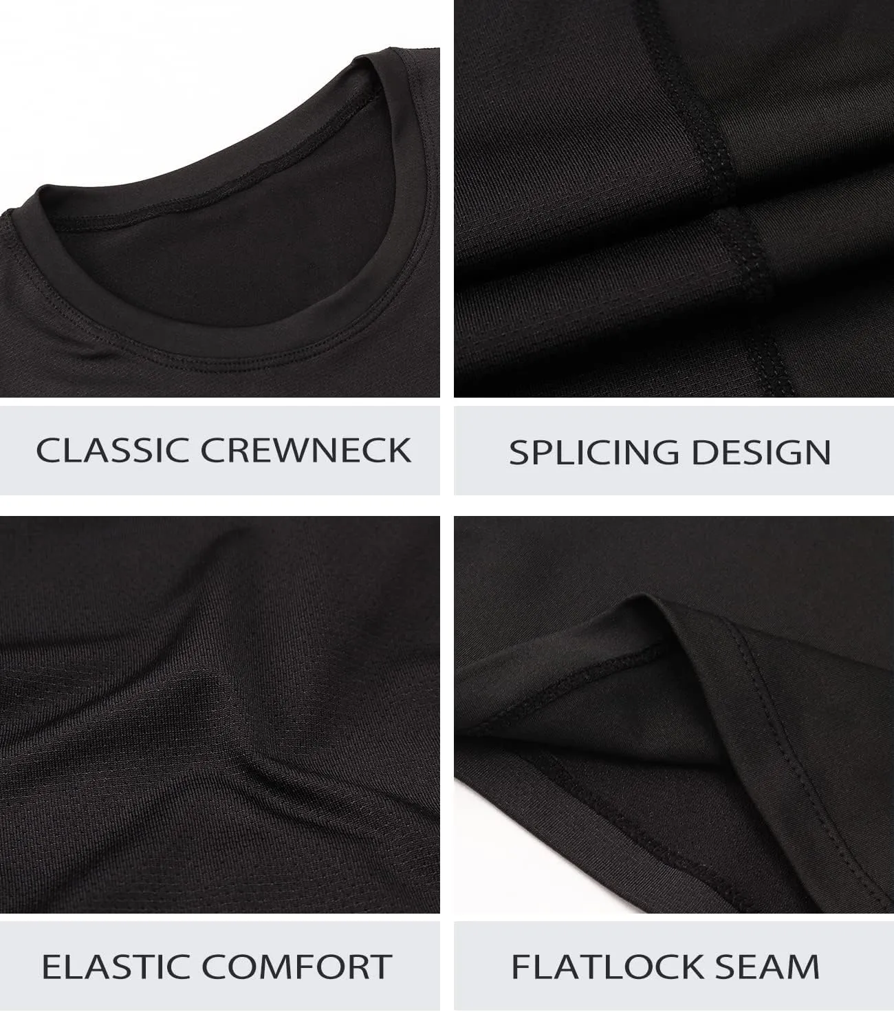 VEQKING Women's Compression T-Shirt 2-Pack MoistureWicking, QuickDry Activewear for Gym, Yoga & Running