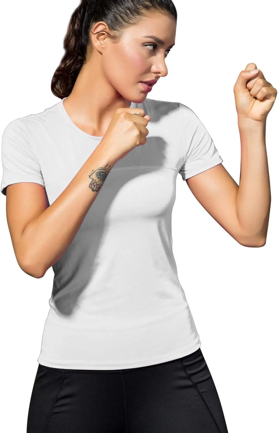 VEQKING Women's Compression T-Shirt 2-Pack MoistureWicking, QuickDry Activewear for Gym, Yoga & Running