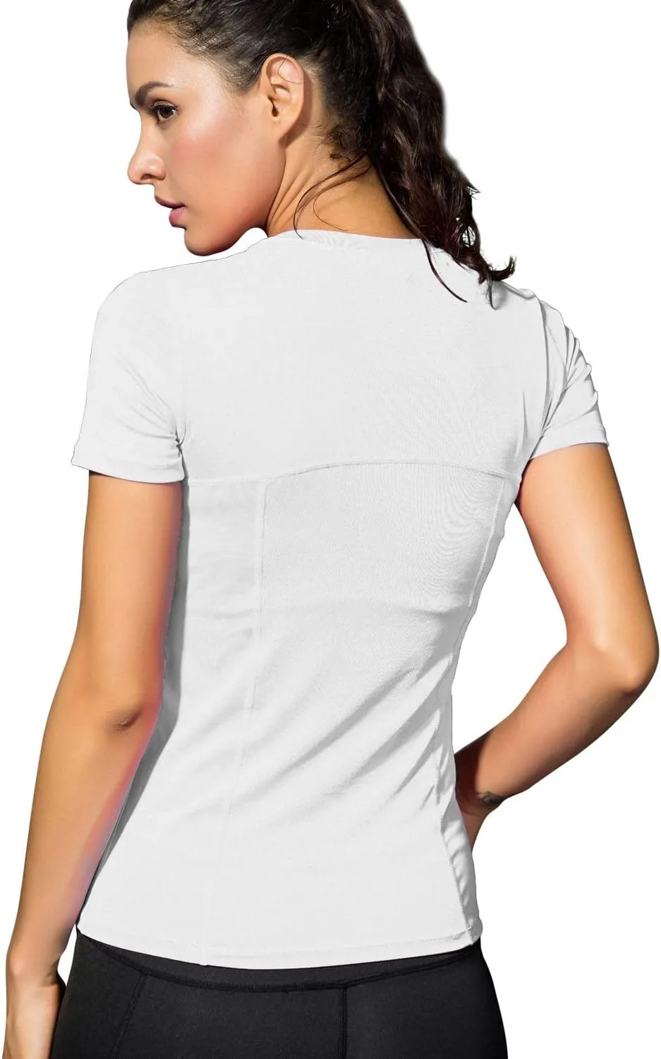 VEQKING Women's Compression T-Shirt 2-Pack MoistureWicking, QuickDry Activewear for Gym, Yoga & Running