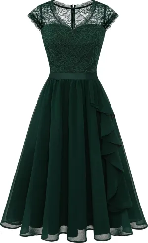 Wedtrend Women's Bridesmaid Dress 2024 Short Prom Dress Ruffle Wedding Guest Cocktail Dress Floral Homecoming Dress