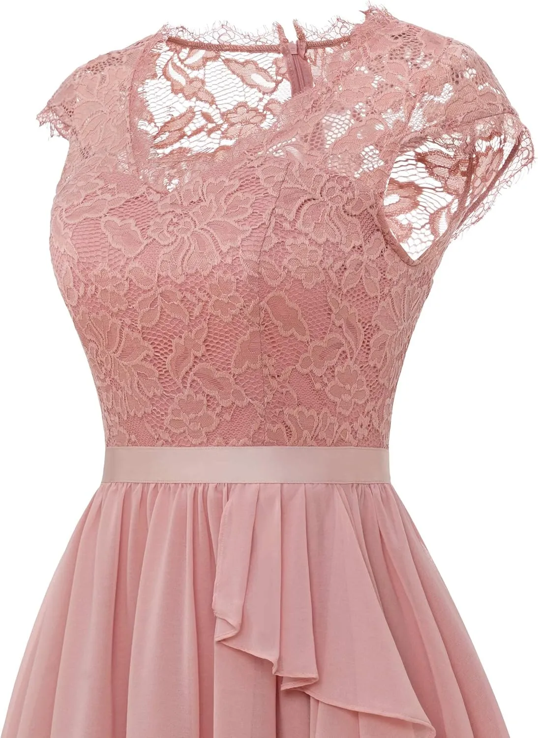 Wedtrend Women's Bridesmaid Dress 2024 Short Prom Dress Ruffle Wedding Guest Cocktail Dress Floral Homecoming Dress