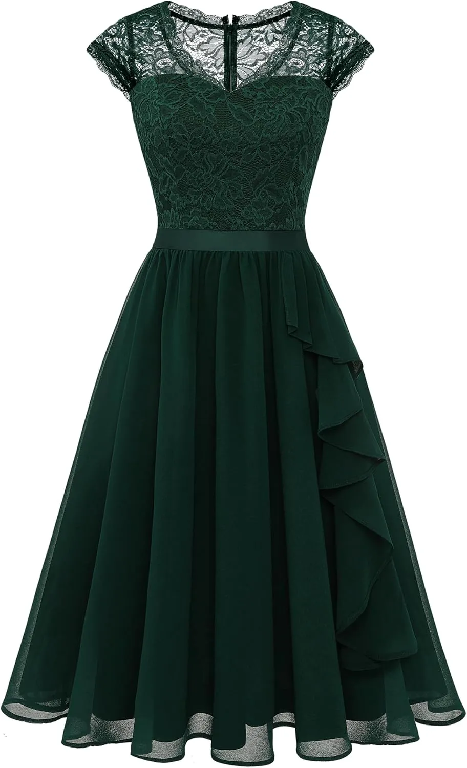 Wedtrend Women's Bridesmaid Dress 2024 Short Prom Dress Ruffle Wedding Guest Cocktail Dress Floral Homecoming Dress