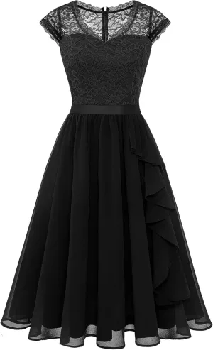Wedtrend Women's Bridesmaid Dress 2024 Short Prom Dress Ruffle Wedding Guest Cocktail Dress Floral Homecoming Dress
