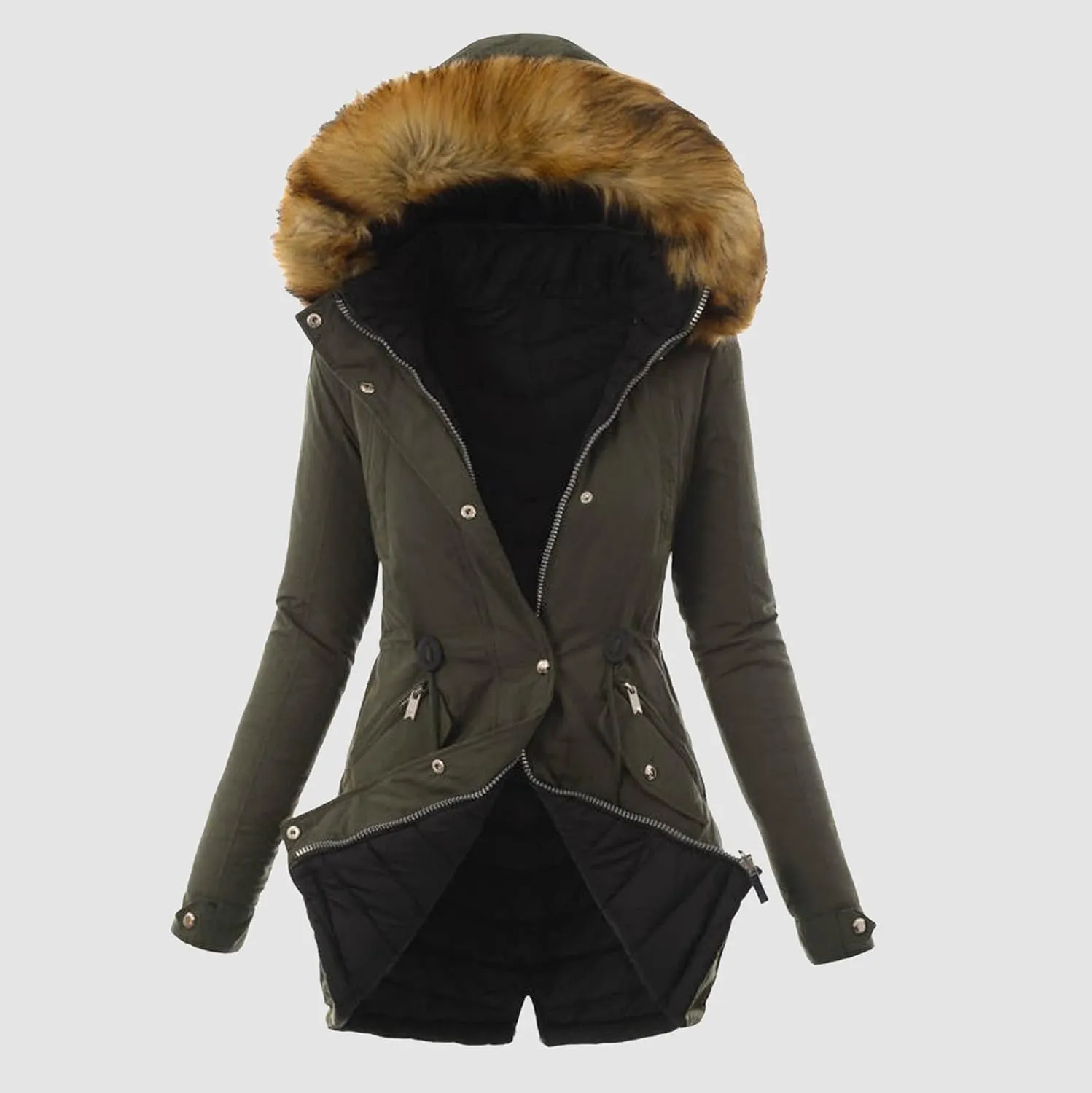 Winter Coats For Women Trench Plus Size Fall Coats For Women 2024 Fleece Zip Up Jacket Warm Heavy
