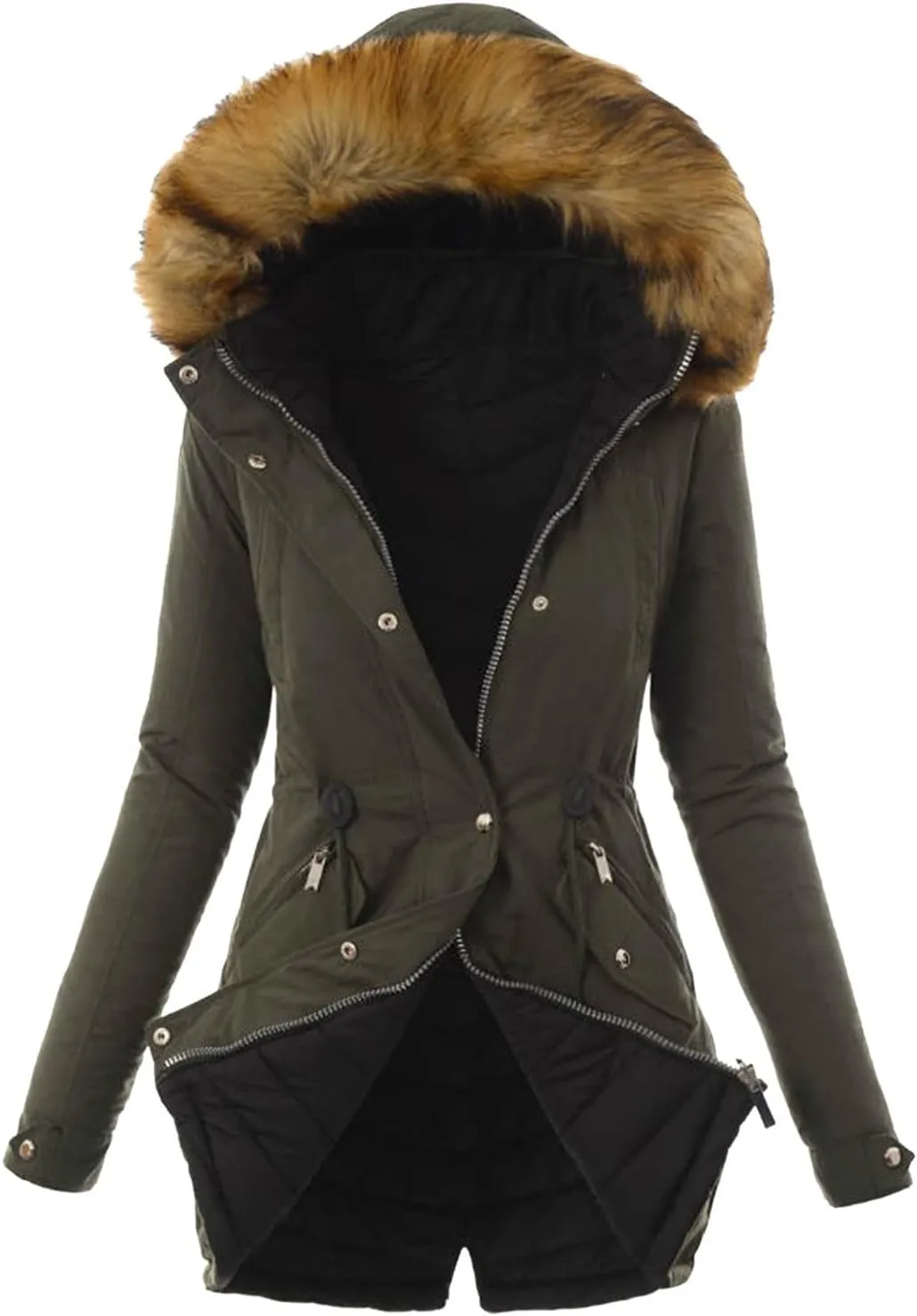 Winter Coats For Women Trench Plus Size Fall Coats For Women 2024 Fleece Zip Up Jacket Warm Heavy