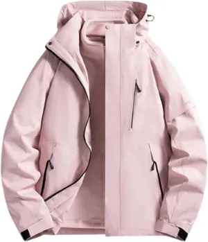 Winter Jackets for Women 2024 Fashion Solid Hiking Coats Long Sleeve Baggy Puffer Jacket with Pockets Outdoor