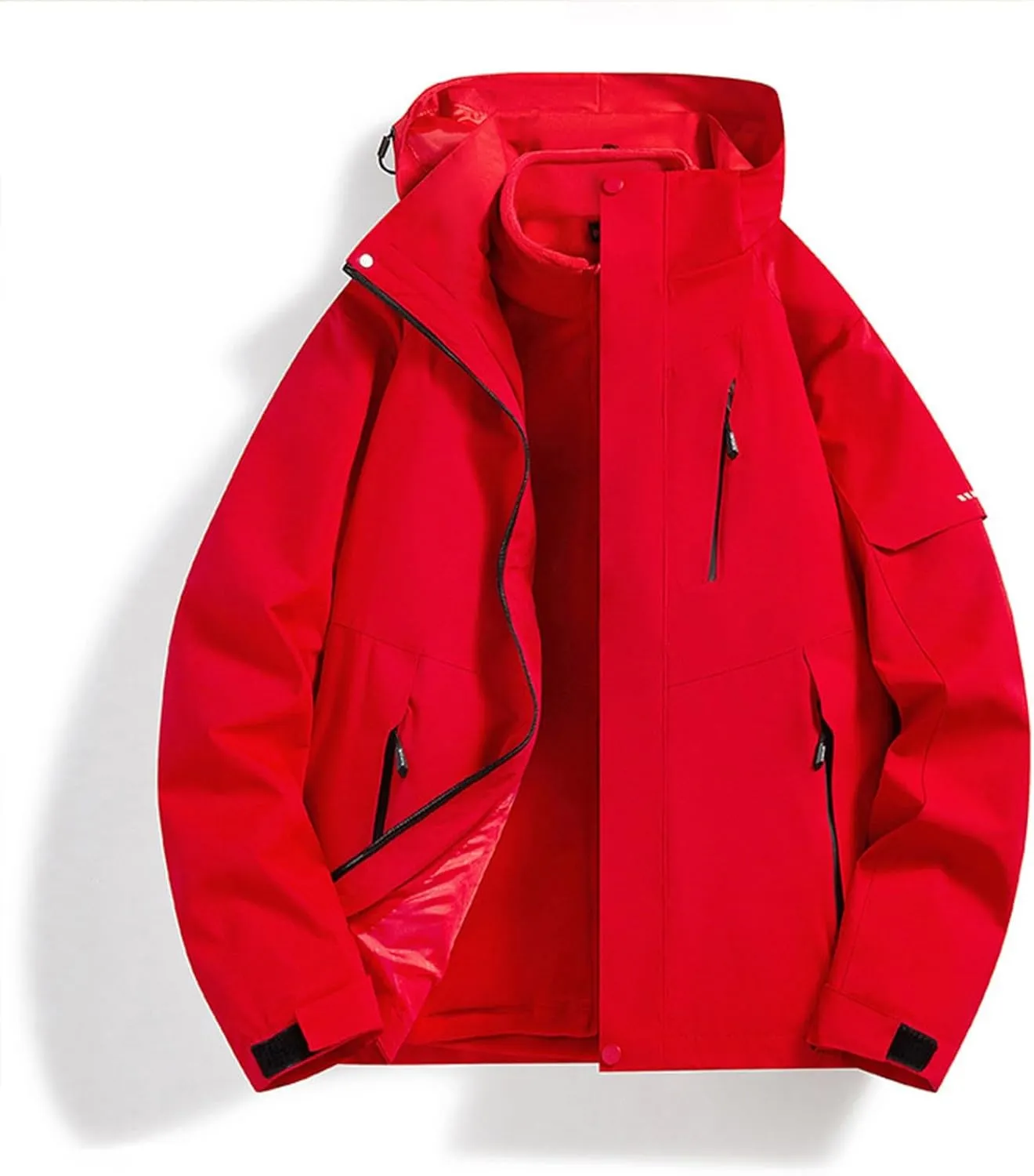 Winter Jackets for Women 2024 Fashion Solid Hiking Coats Long Sleeve Baggy Puffer Jacket with Pockets Outdoor