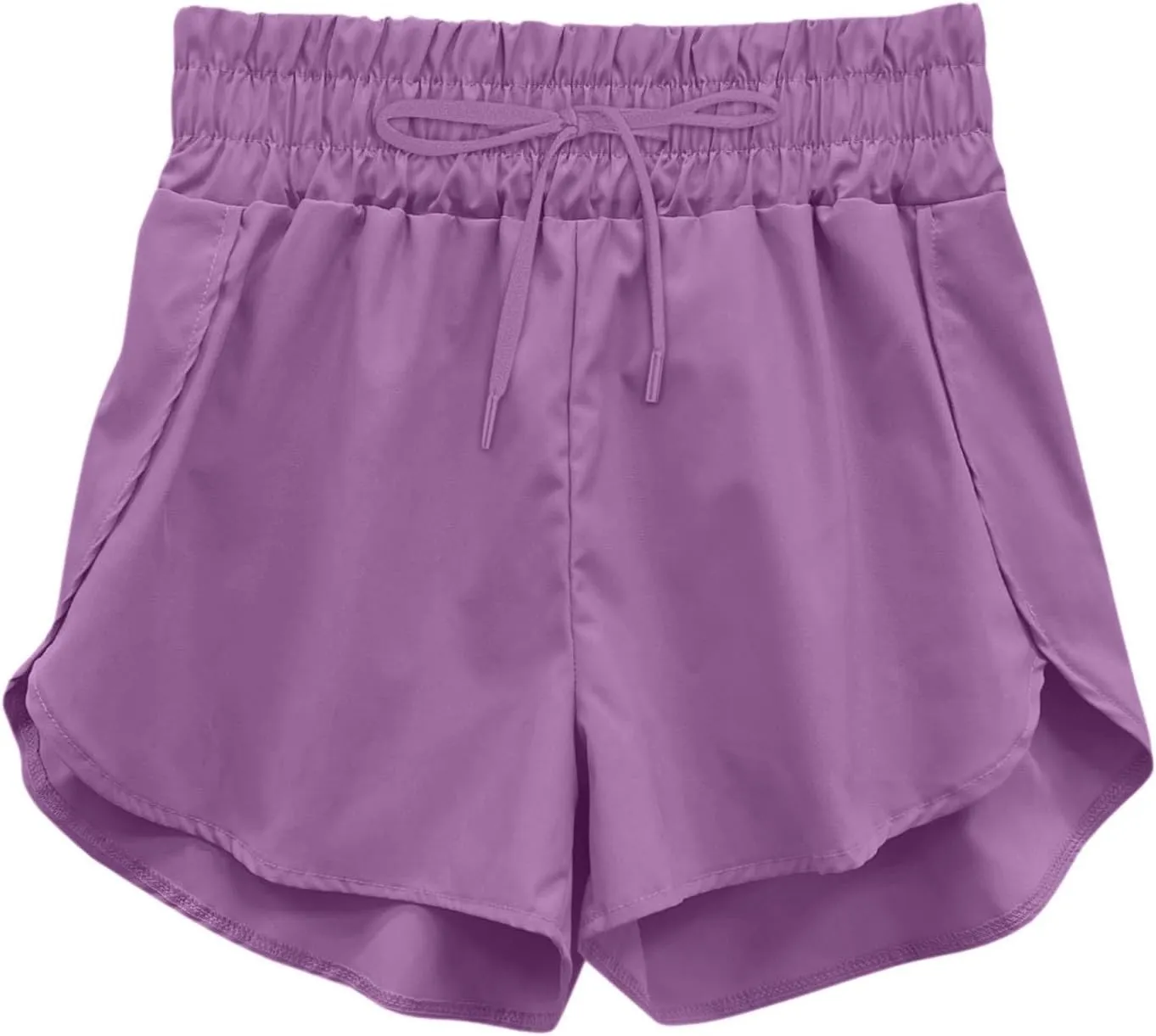 Women Athletic Shorts High Waisted Running Shorts Pocket Sporty Short Gym Elastic Workout Shorts