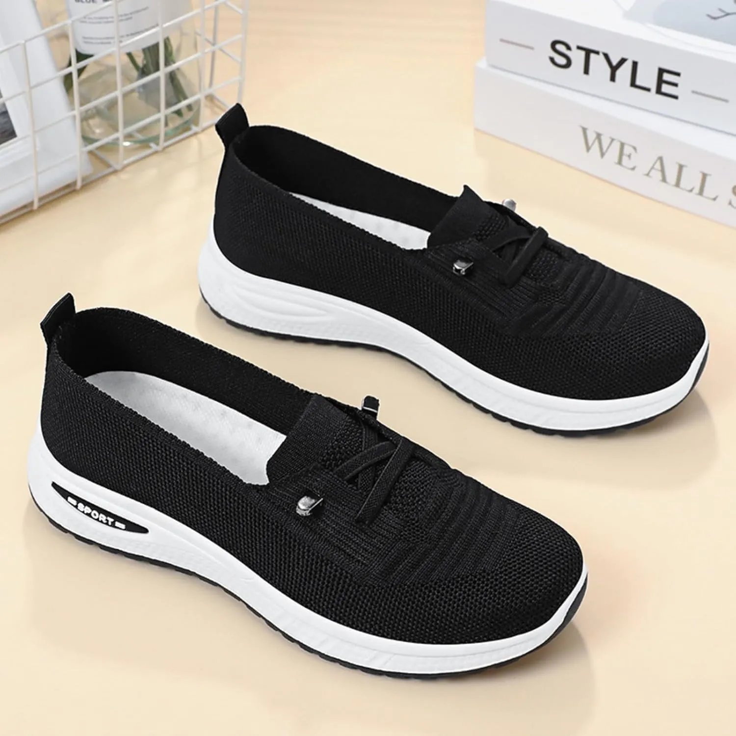 Women Comfy Orthopedic Walking Shoes, 2025 New Orthopedic Women's Breathable Non-Slip Arch Support Slip On Sneakers