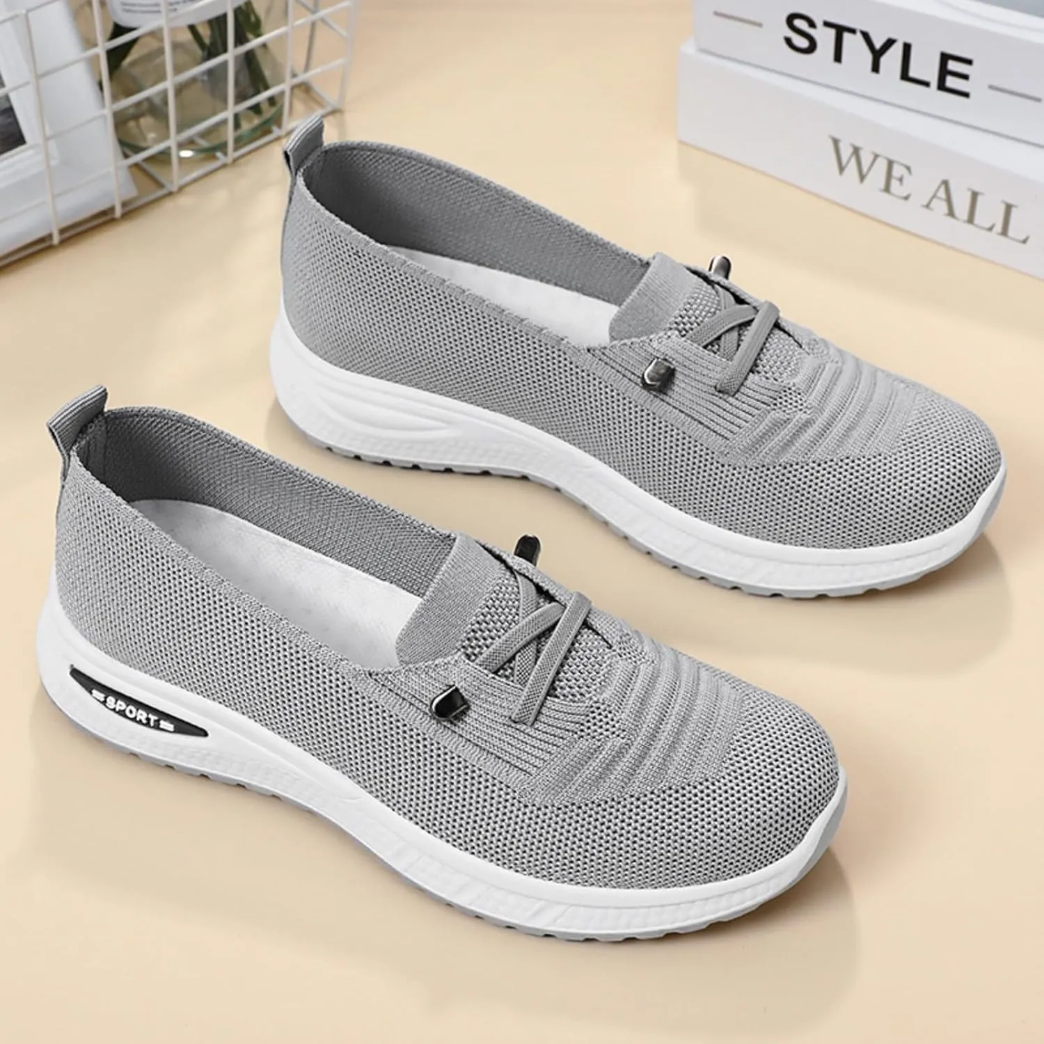 Women Comfy Orthopedic Walking Shoes, 2025 New Orthopedic Women's Breathable Non-Slip Arch Support Slip On Sneakers