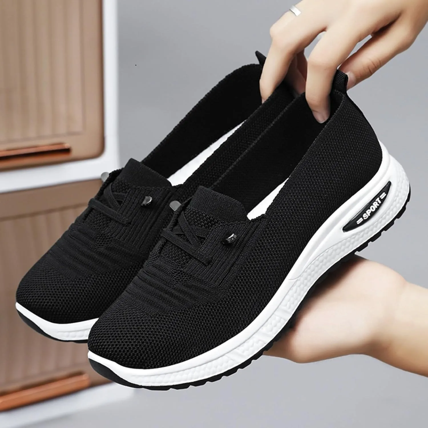 Women Comfy Orthopedic Walking Shoes, 2025 New Orthopedic Women's Breathable Non-Slip Arch Support Slip On Sneakers