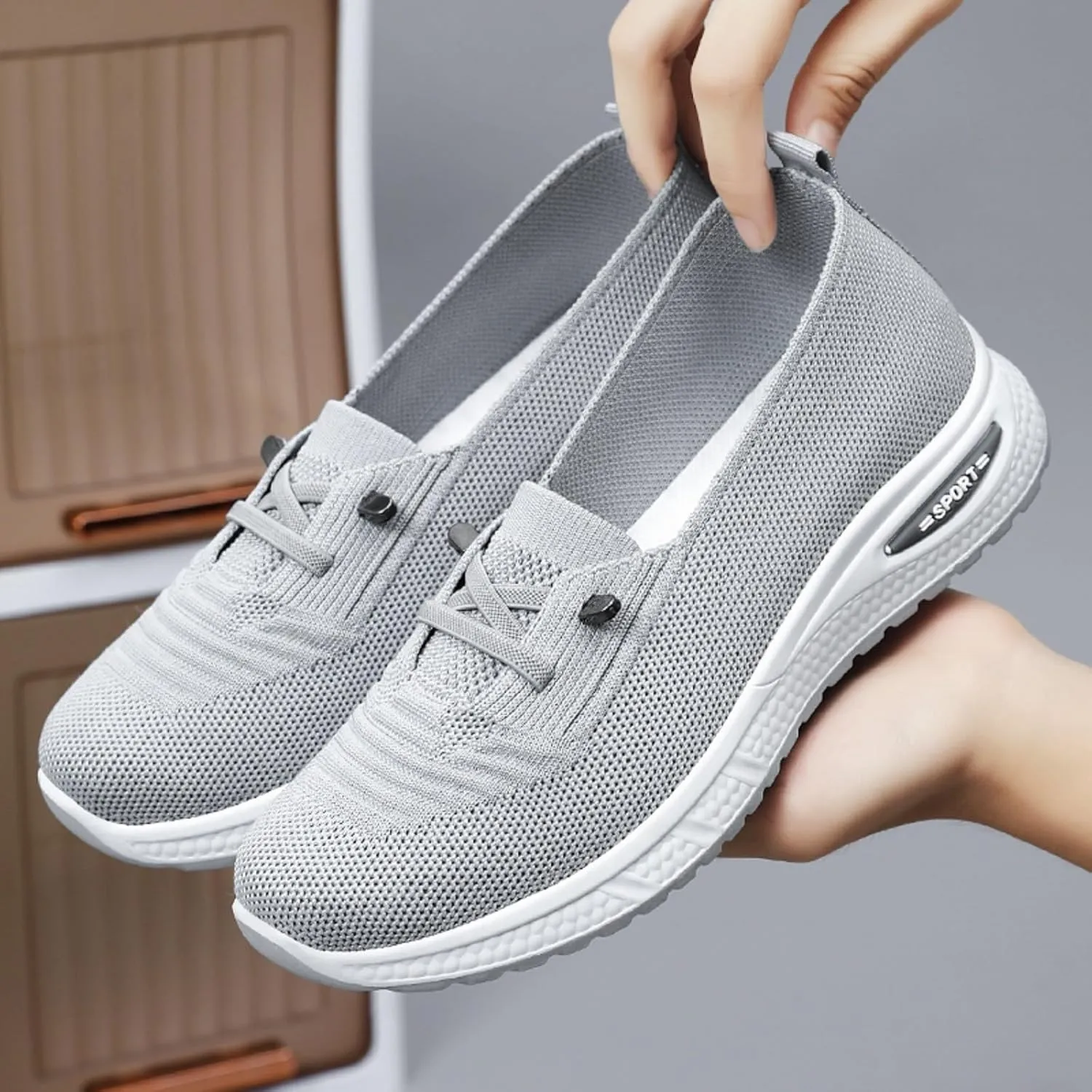 Women Comfy Orthopedic Walking Shoes, 2025 New Orthopedic Women's Breathable Non-Slip Arch Support Slip On Sneakers