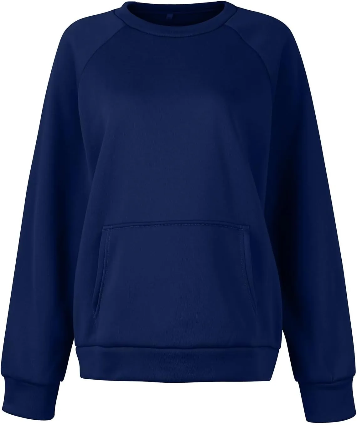 Women Crew Neck Sweatshirts Drop Shoulder Fleece Oversized Sweatshirt Long Sleeve Casual Loose Pullover Fall Sweater