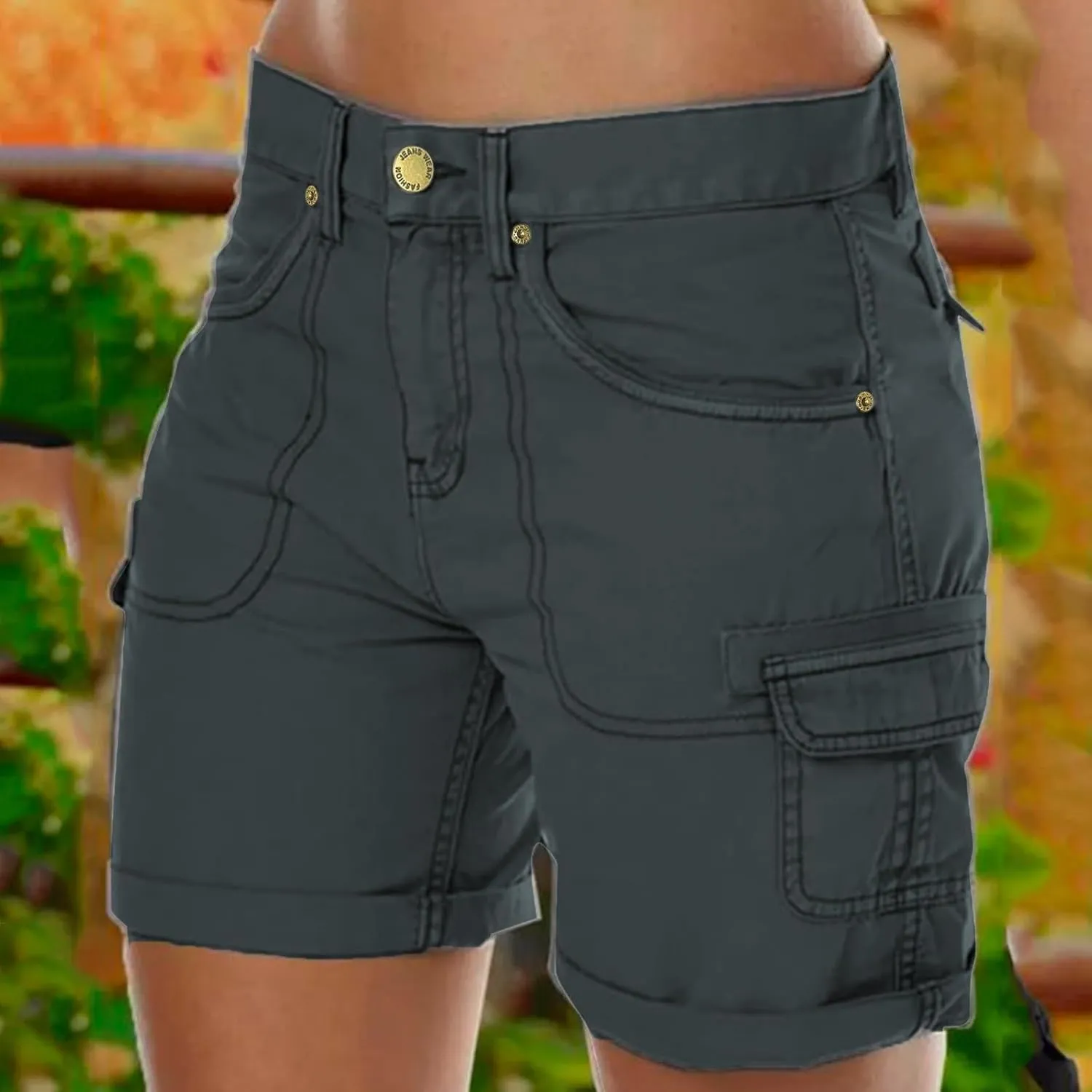 Women Running Shorts Summer Casual Loose Cargo Shorts Multiple Pockets Beach Short Trousers Outdoor Hiking Tactical Shorts