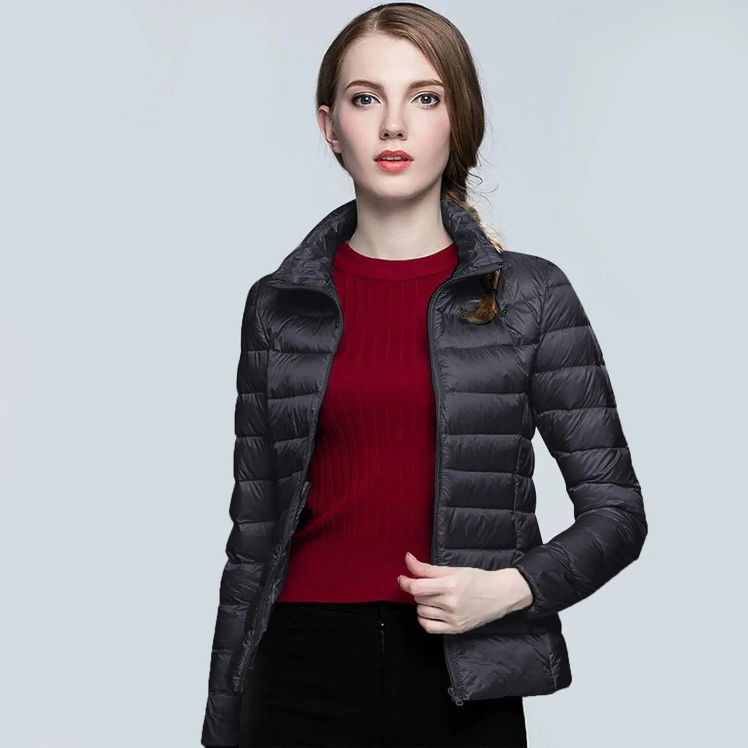 Women Winter Coat Women Warm Lightweight Jacket Hoodless Windproof Winter Coat With Recycled Insulation Jacket