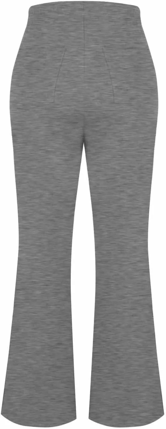 Women's Bootcut Yoga Pants Split Hem Flare Leggings High Waisted Wide Leg Sweatpants Tummy Control Workout Pants