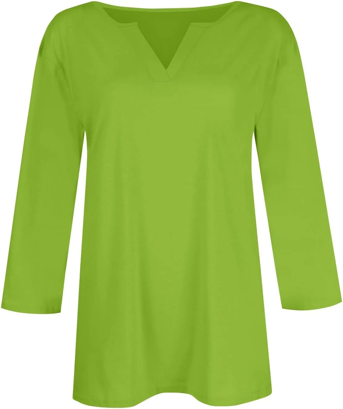 Women's Casual 3/4 Sleeve Loose Tunic Tops Lightweight Summer Blouses