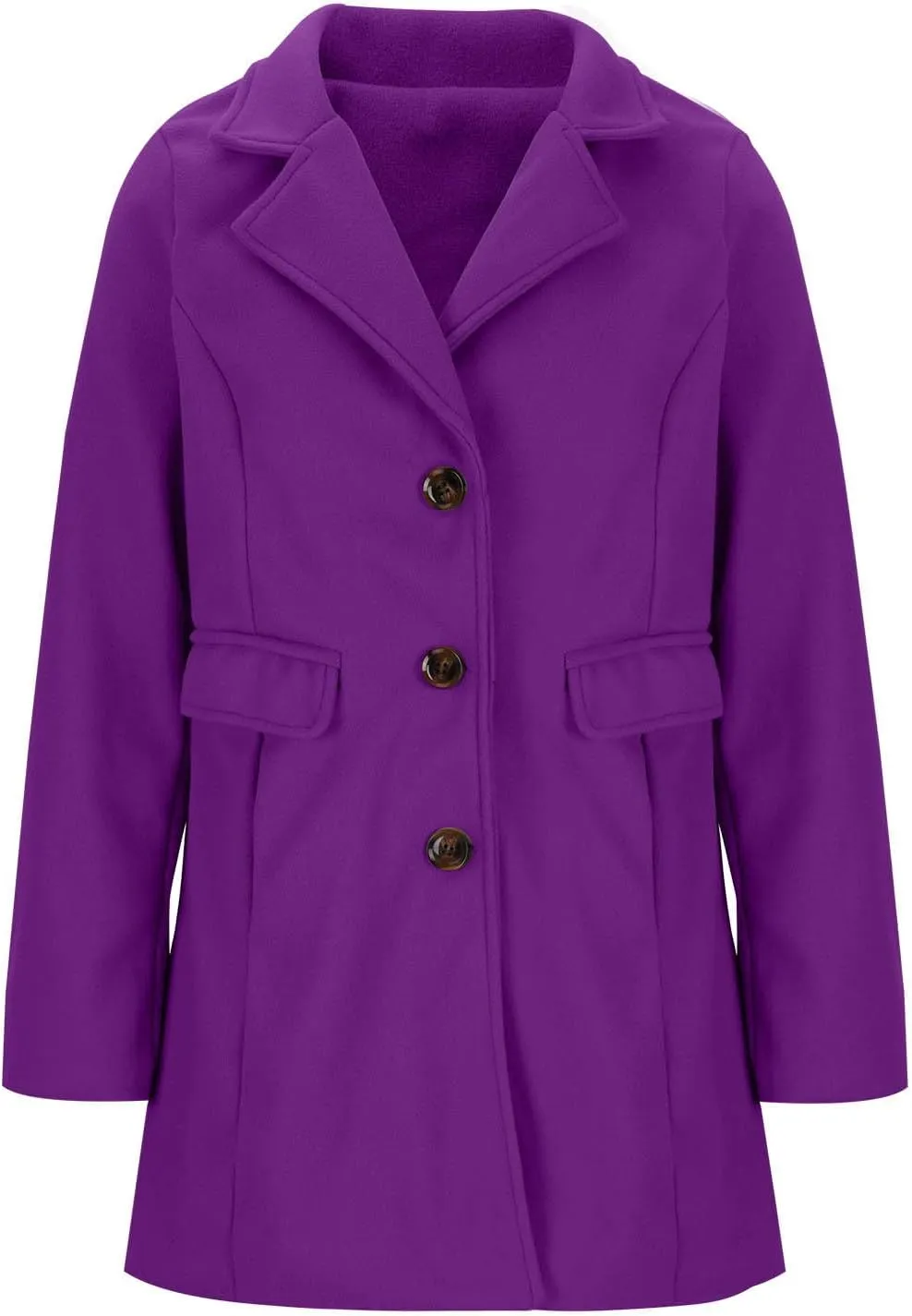 Womens Jackets Fall Turndown Collar Button Hoodless Coats Casual Long Sleeve Cardigan Tops Outerwear