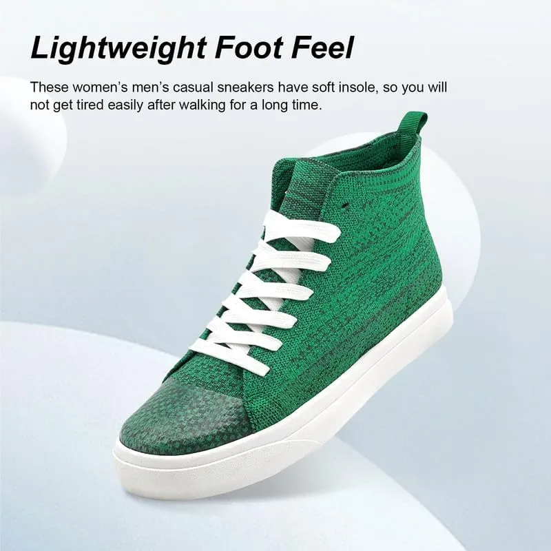 Women's Mens Fashion Sneakers High Top Lace Up Shoes for Women Men BreathableFlying Woven Mesh Sneakers Casual Outdoor Sport Running Walking Shoes