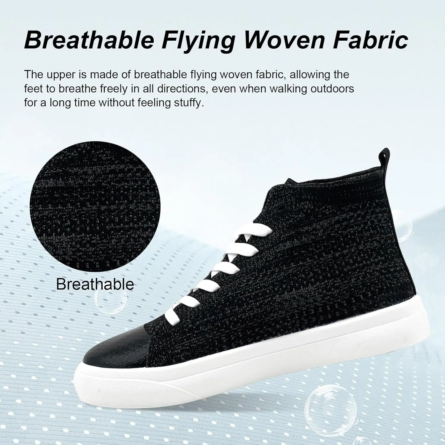 Women's Mens Fashion Sneakers High Top Lace Up Shoes for Women Men BreathableFlying Woven Mesh Sneakers Casual Outdoor Sport Running Walking Shoes