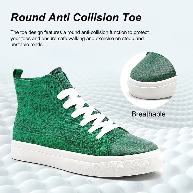 Women's Mens Fashion Sneakers High Top Lace Up Shoes for Women Men BreathableFlying Woven Mesh Sneakers Casual Outdoor Sport Running Walking Shoes