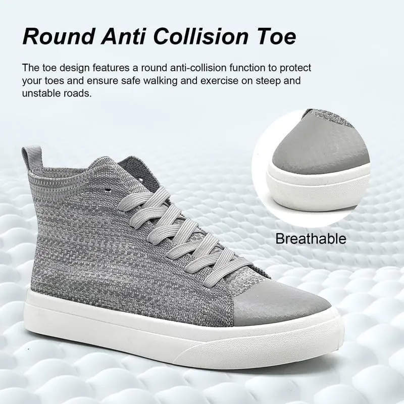 Women's Mens Fashion Sneakers High Top Lace Up Shoes for Women Men BreathableFlying Woven Mesh Sneakers Casual Outdoor Sport Running Walking Shoes