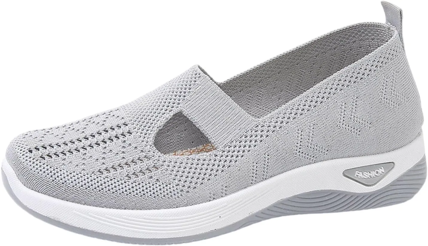 Women's Sandals Orthopedic Arch Support Sandals Memory Foam Sandals Mesh Breathable Soft Sneakers Slip on Walking Shoes