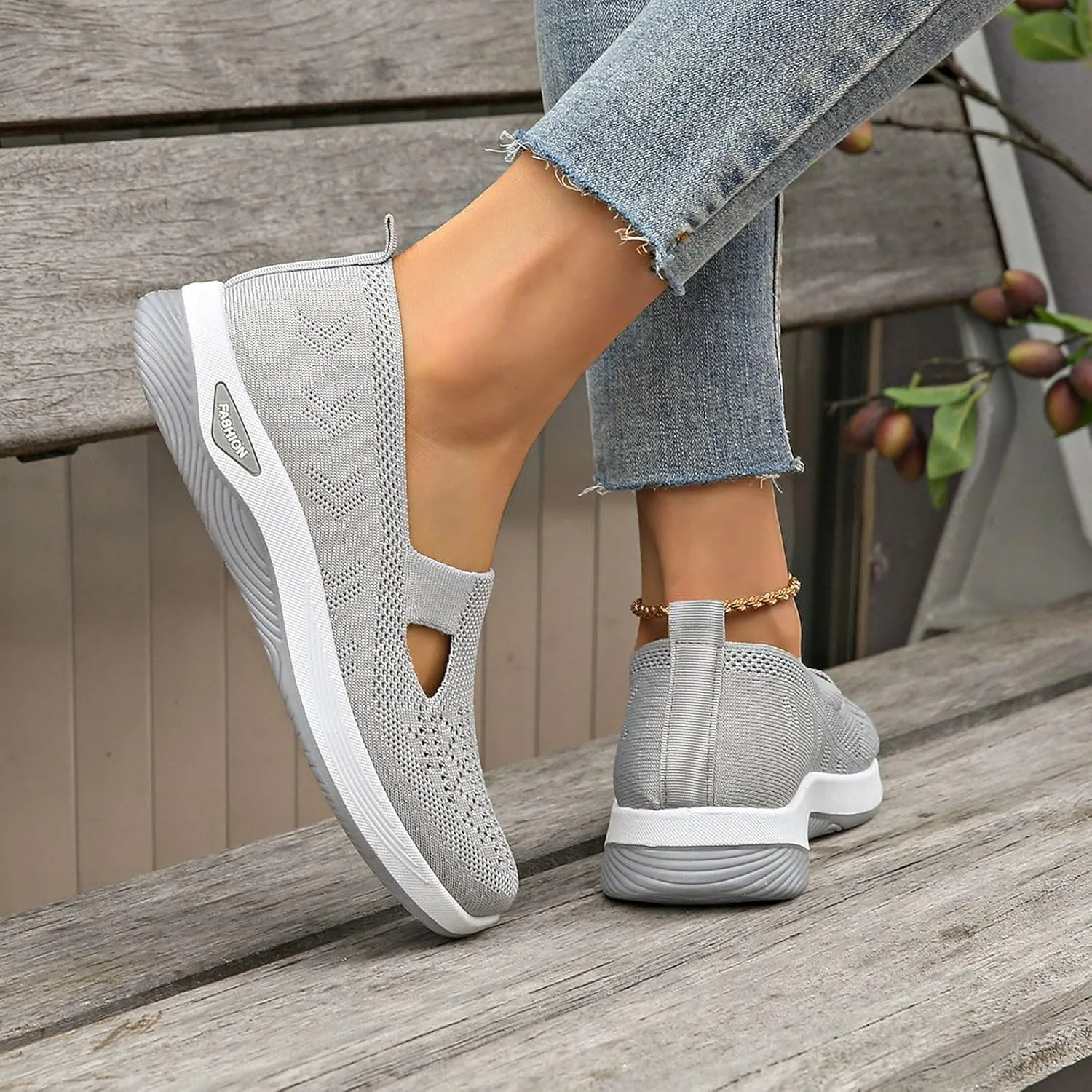 Women's Sandals Orthopedic Arch Support Sandals Memory Foam Sandals Mesh Breathable Soft Sneakers Slip on Walking Shoes