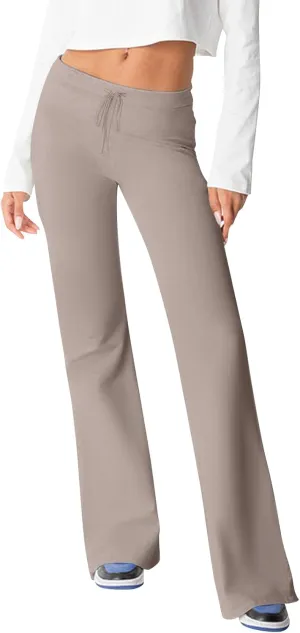 Women's Slim Bootcut Stretch Pants Gym Workout Leggings Yoga Pants for Women Ladies Comfy Straight Leg Sweatpants