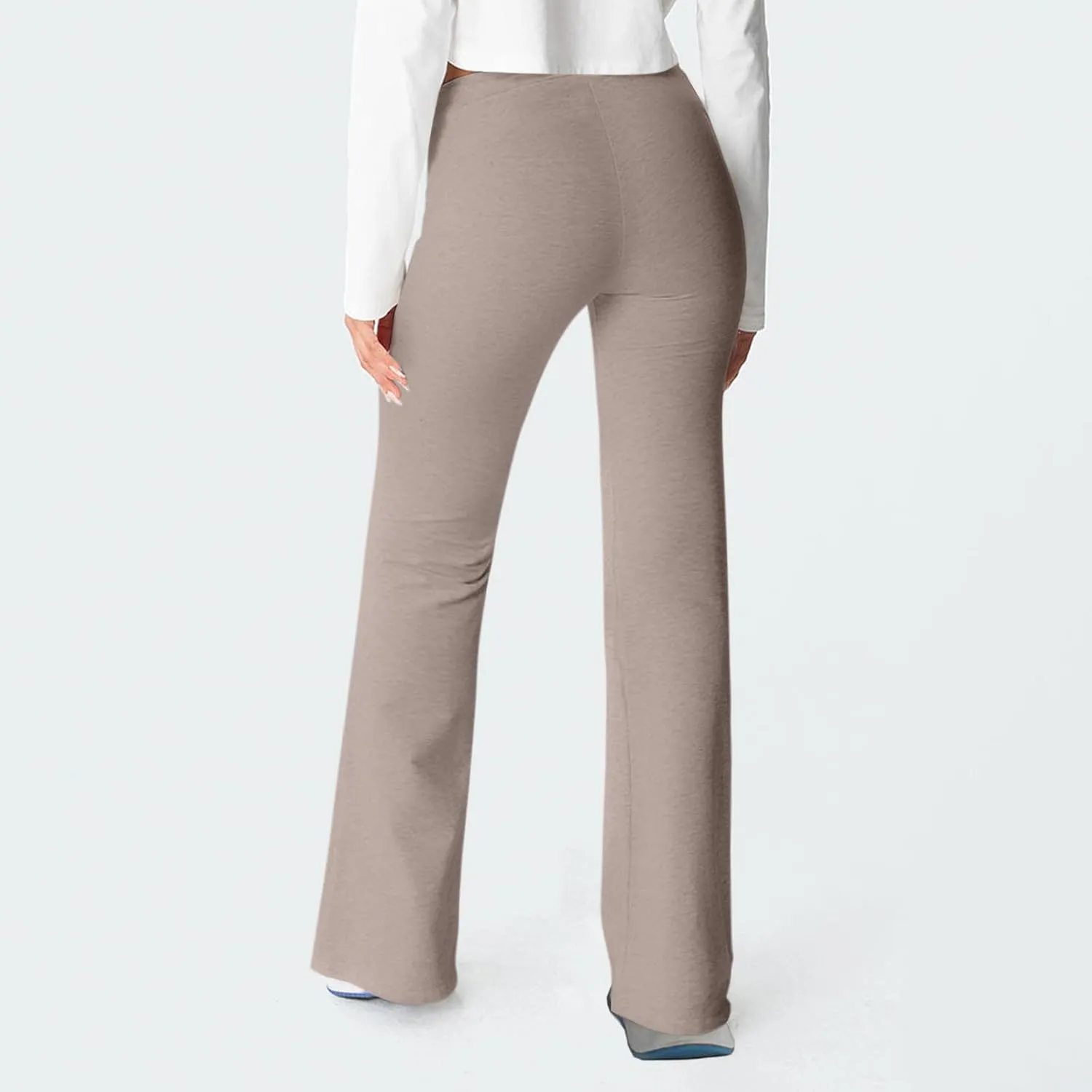 Women's Slim Bootcut Stretch Pants Gym Workout Leggings Yoga Pants for Women Ladies Comfy Straight Leg Sweatpants