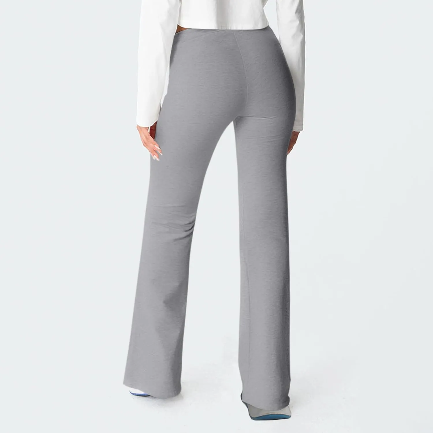 Women's Slim Bootcut Stretch Pants Gym Workout Leggings Yoga Pants for Women Ladies Comfy Straight Leg Sweatpants
