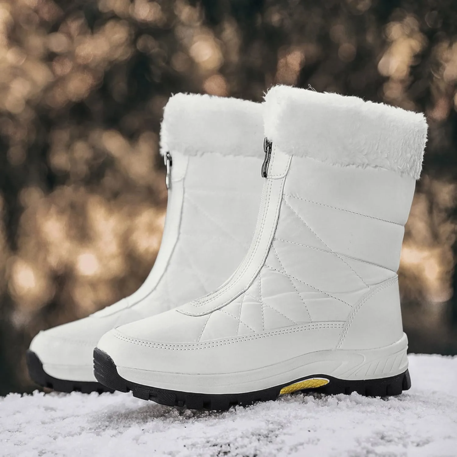 Women's Snow Boots Slip on Womens Insulated Waterproof Winter Snow Boots Cute Winter Boots for Women 2023 Wide Snow Boots for Women Wide Width Botas De Trabajo Para Mujeres Contra El Agua