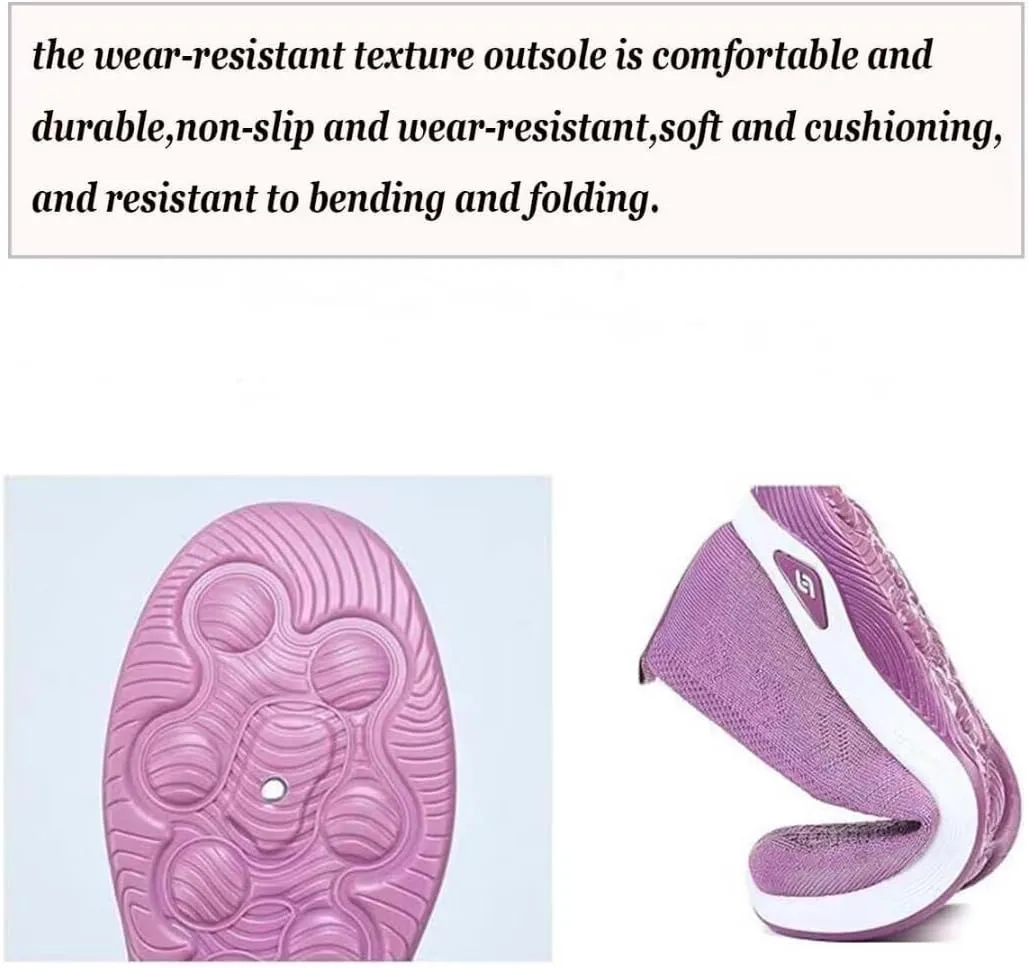 Women's Woven Orthopedic Breathable Soft Shoes Go Walking Slip on Diabetic Foam Shoes Hands Free Slip in Sneakers Arch Support