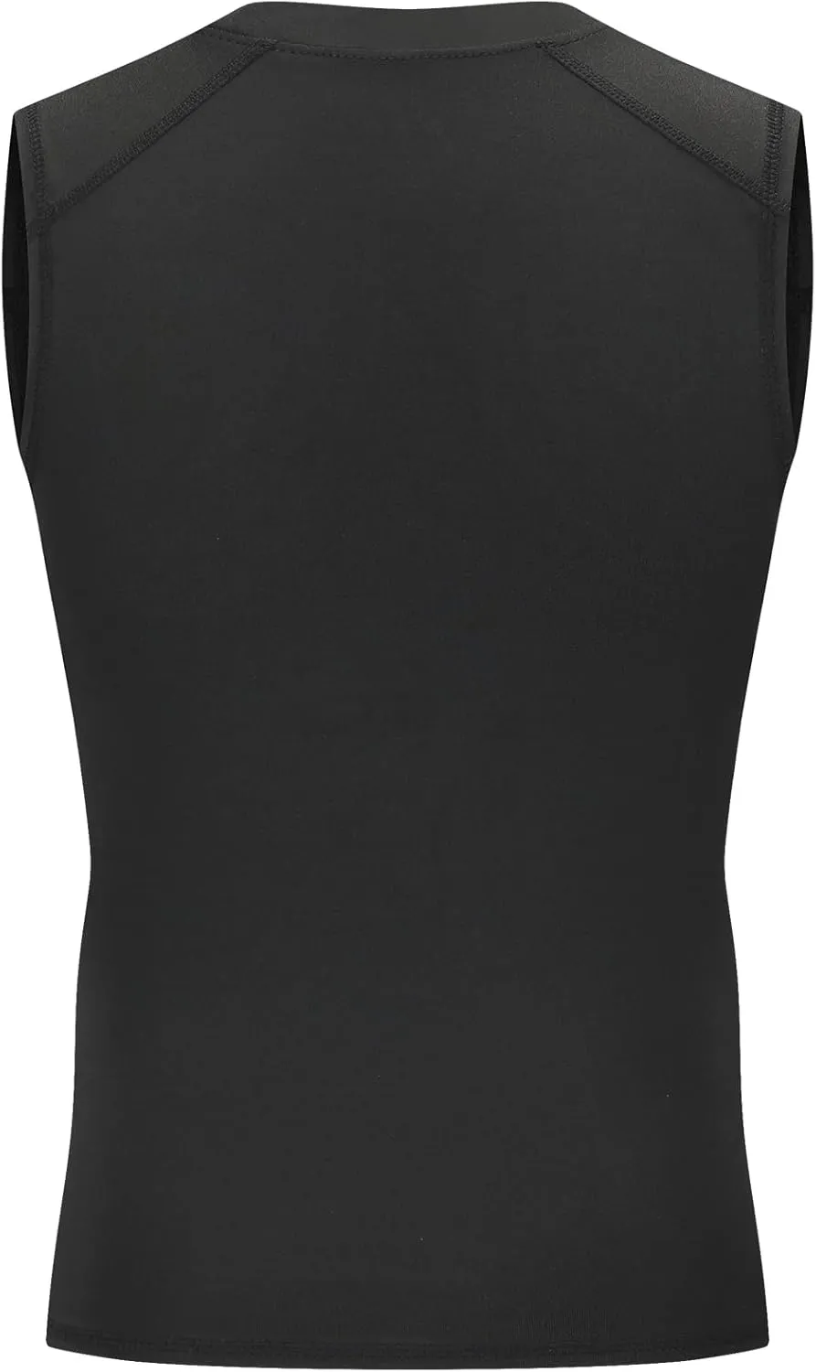 Youth Boys Sleeveless Compression Shirt Basketball Football Undershirt Quick Dry Kids Athletic Tank Tops for Workout