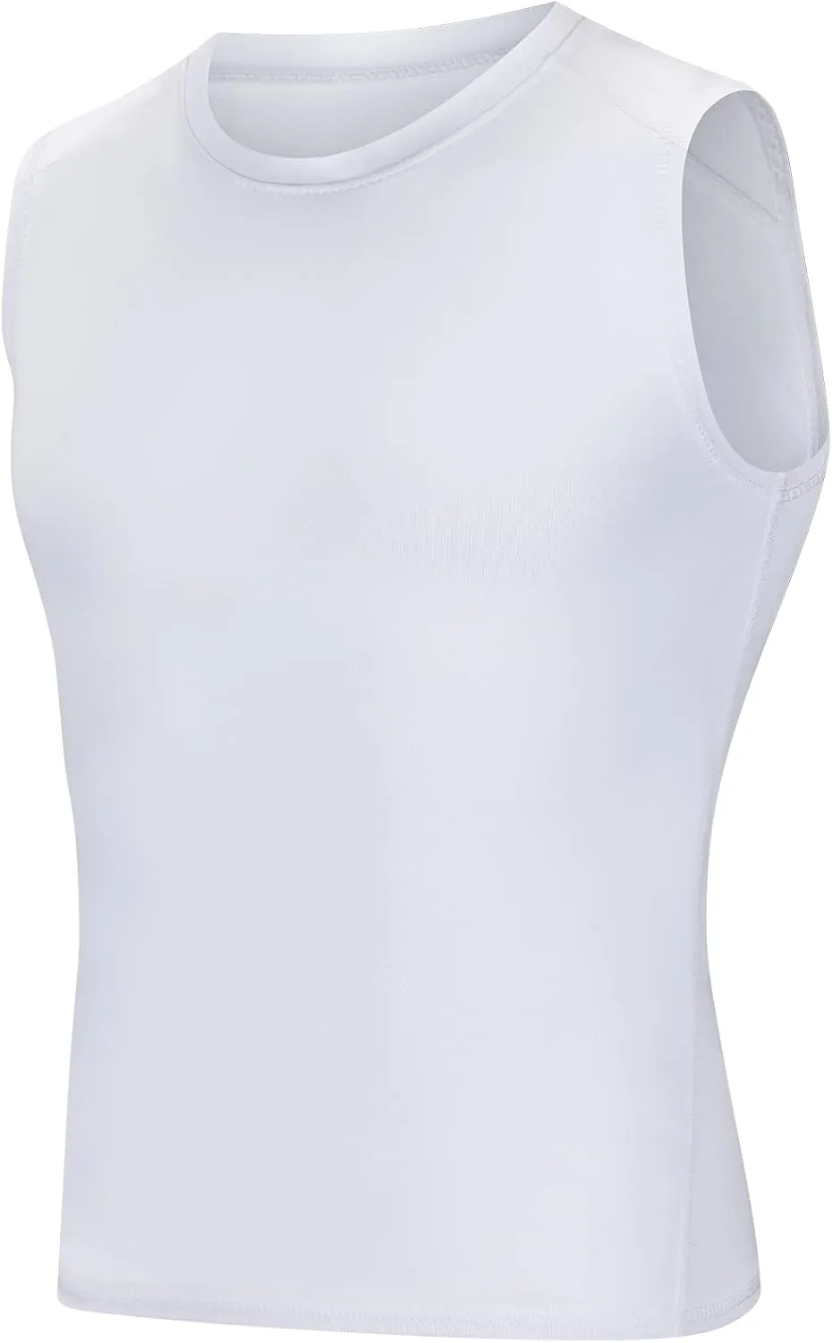 Youth Boys Sleeveless Compression Shirt Basketball Football Undershirt Quick Dry Kids Athletic Tank Tops for Workout